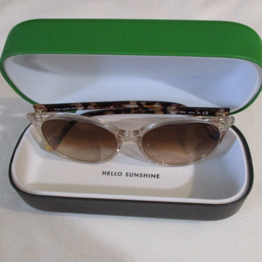 Kate Spade Kaiafs Crystal Oversized Round Sunglasses New in Case - Picture 9 of 9